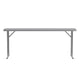 Gray |#| 6-Foot Inch Rectangle Gray Plastic Folding Training / Seminar Table