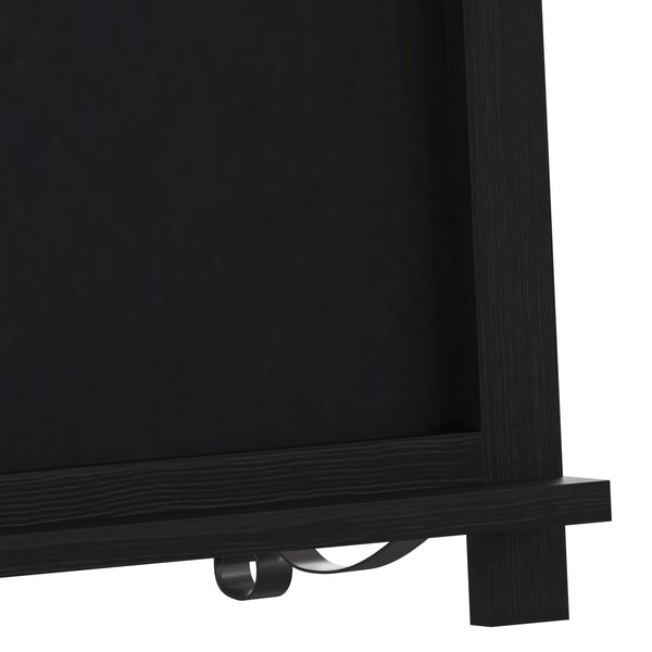 Black,12inchW x 1.88inchD x 17inchH |#| 10 Pack 12inch x 17inch Tabletop or Wall Mount Magnetic Chalkboards - Black