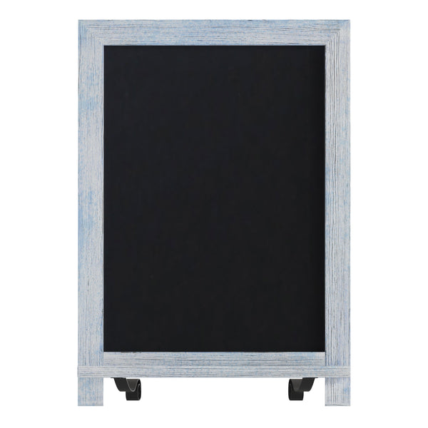 Rustic Blue,12inchW x 1.88inchD x 17inchH |#| 10 Pack 12inch x 17inch Tabletop or Wall Mount Magnetic Chalkboards - Rustic Blue