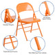 Orange Marmalade |#| Orange Marmalade Triple Braced & Double Hinged Metal Folding Chair - Vivid Color