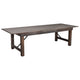 Mahogany |#| 9' x 40" Rectangular Antique Rustic Mahogany Solid Pine Folding Farm Table