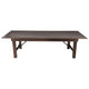 Mahogany |#| 9' x 40" Rectangular Antique Rustic Mahogany Solid Pine Folding Farm Table