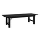 Black Wash |#| 9' x 40" Rectangular Rustic Solid Pine Farmhouse Folding Table in Black Wash