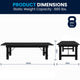 Black Wash |#| 9' x 40" Rectangular Rustic Solid Pine Farmhouse Folding Table in Black Wash
