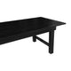 Black Wash |#| 9' x 40" Rectangular Rustic Solid Pine Farmhouse Folding Table in Black Wash