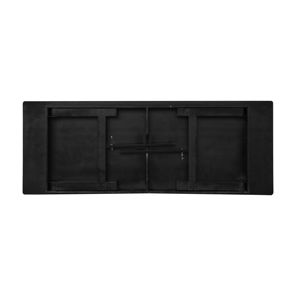 Black Wash |#| 9' x 40" Rectangular Rustic Solid Pine Farmhouse Folding Table in Black Wash