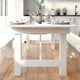 Antique Rustic White |#| 9' x 40" Rectangular Antique Rustic White Solid Pine Folding Farm Table