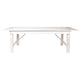 Antique Rustic White |#| 9' x 40" Rectangular Antique Rustic White Solid Pine Folding Farm Table