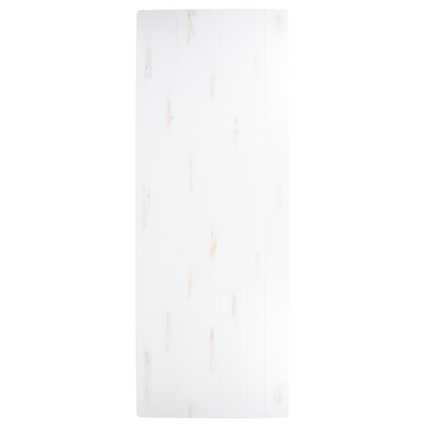 Antique Rustic White |#| 9' x 40" Rectangular Antique Rustic White Solid Pine Folding Farm Table