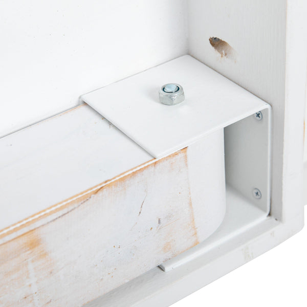 Antique Rustic White |#| 9' x 40" Rectangular Antique Rustic White Solid Pine Folding Farm Table