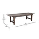 Mahogany |#| 9' x 40" Rectangular Antique Rustic Mahogany Solid Pine Folding Farm Table