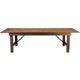Antique Rustic |#| 9' x 40" Rectangular Antique Rustic Solid Pine Folding Farm Table
