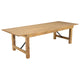 Light Natural |#| 9' x 40" Rectangular Antique Rustic Light Natural Solid Pine Folding Farm Table