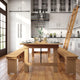 Light Natural |#| 9' x 40" Rectangular Antique Rustic Light Natural Solid Pine Folding Farm Table