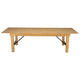 Light Natural |#| 9' x 40" Rectangular Antique Rustic Light Natural Solid Pine Folding Farm Table