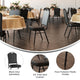 Black Vinyl/Black Frame |#| Crown Back Stacking Banquet Chair in Black Vinyl - Black Frame