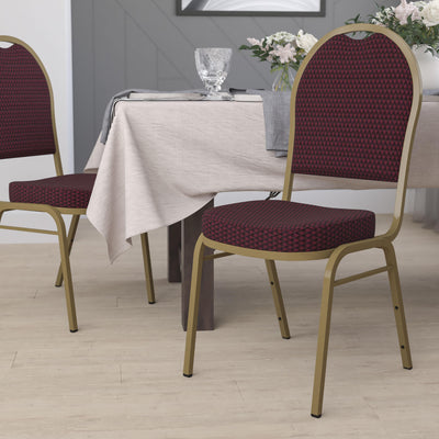 HERCULES Series Dome Back Stacking Banquet Chair - View 2