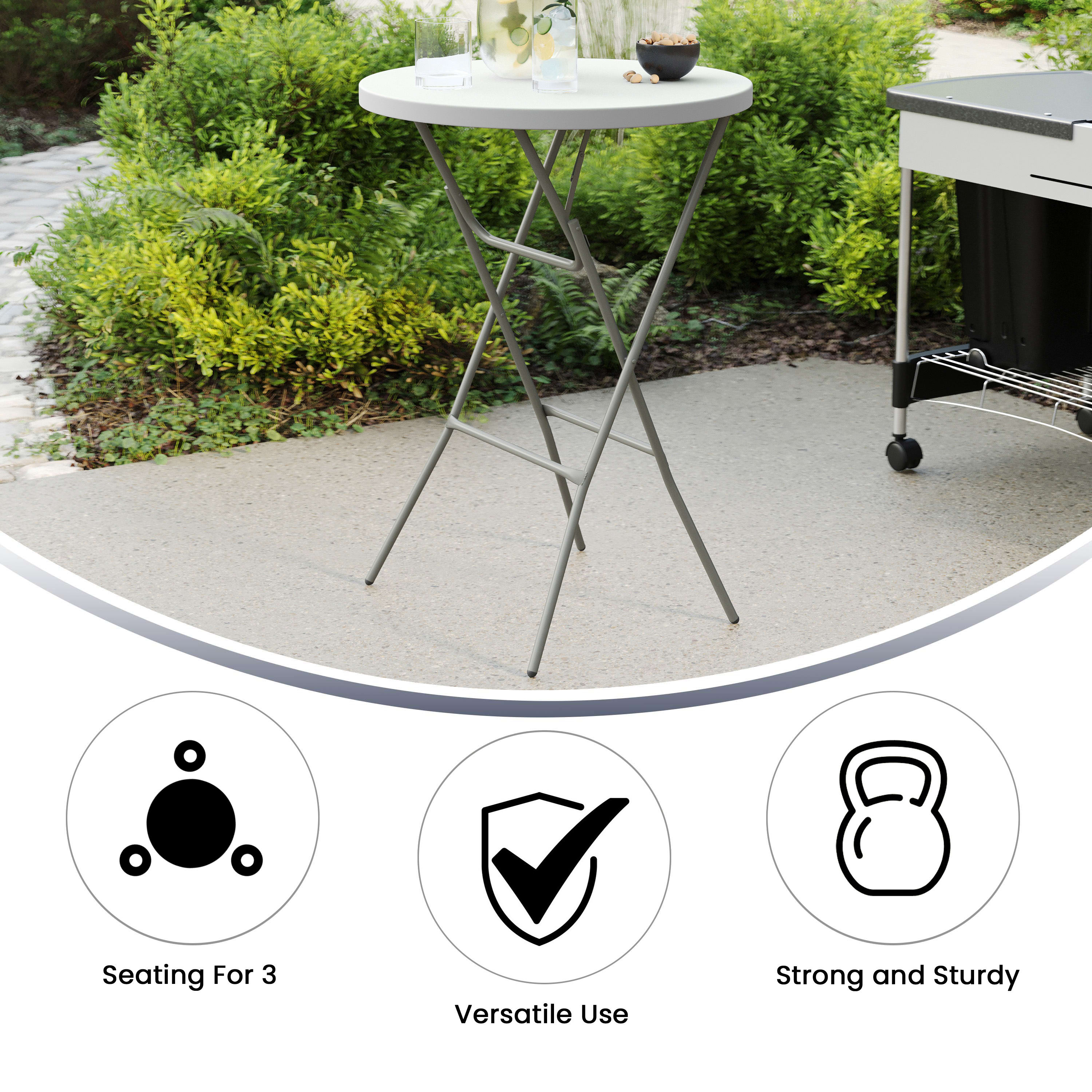 32RND Plastic Fold Bar Table DAD-YCZ-80R-2-BAR-GW- – CTC 32RND Plastic Fold Bar Table DAD-YCZ-80R-2-BAR-GW- – CTC