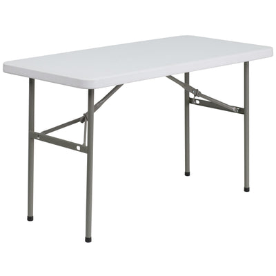 4-Foot Plastic Folding Table - View 1