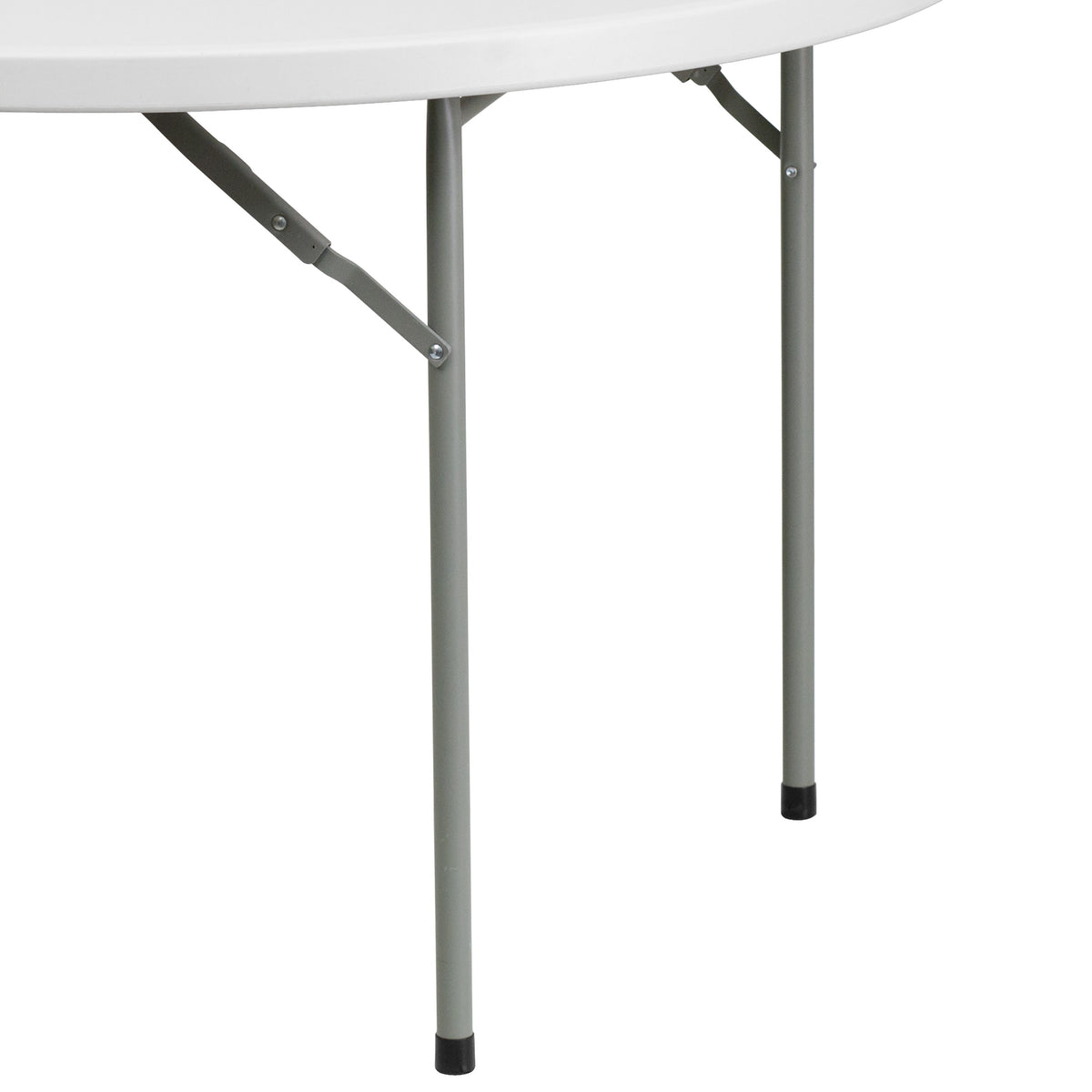 4-Foot Round Granite White Plastic Folding Table - Banquet / Event Folding Table