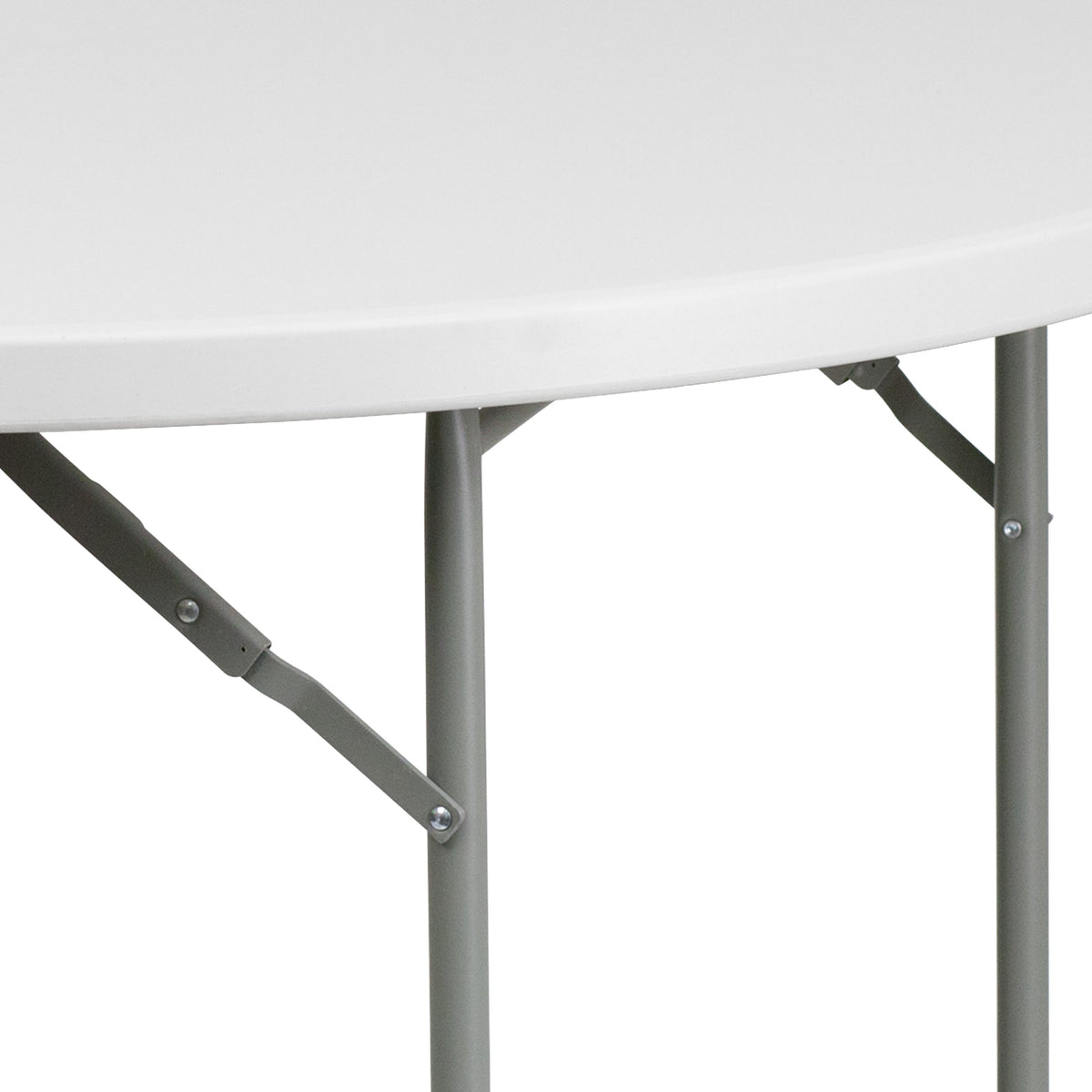 4-Foot Round Granite White Plastic Folding Table - Banquet / Event Folding Table