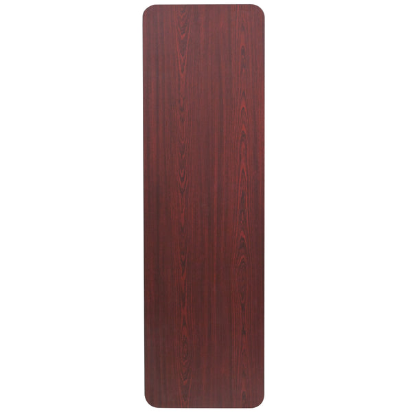 5-Foot High Pressure Mahogany Laminate Folding Training Table