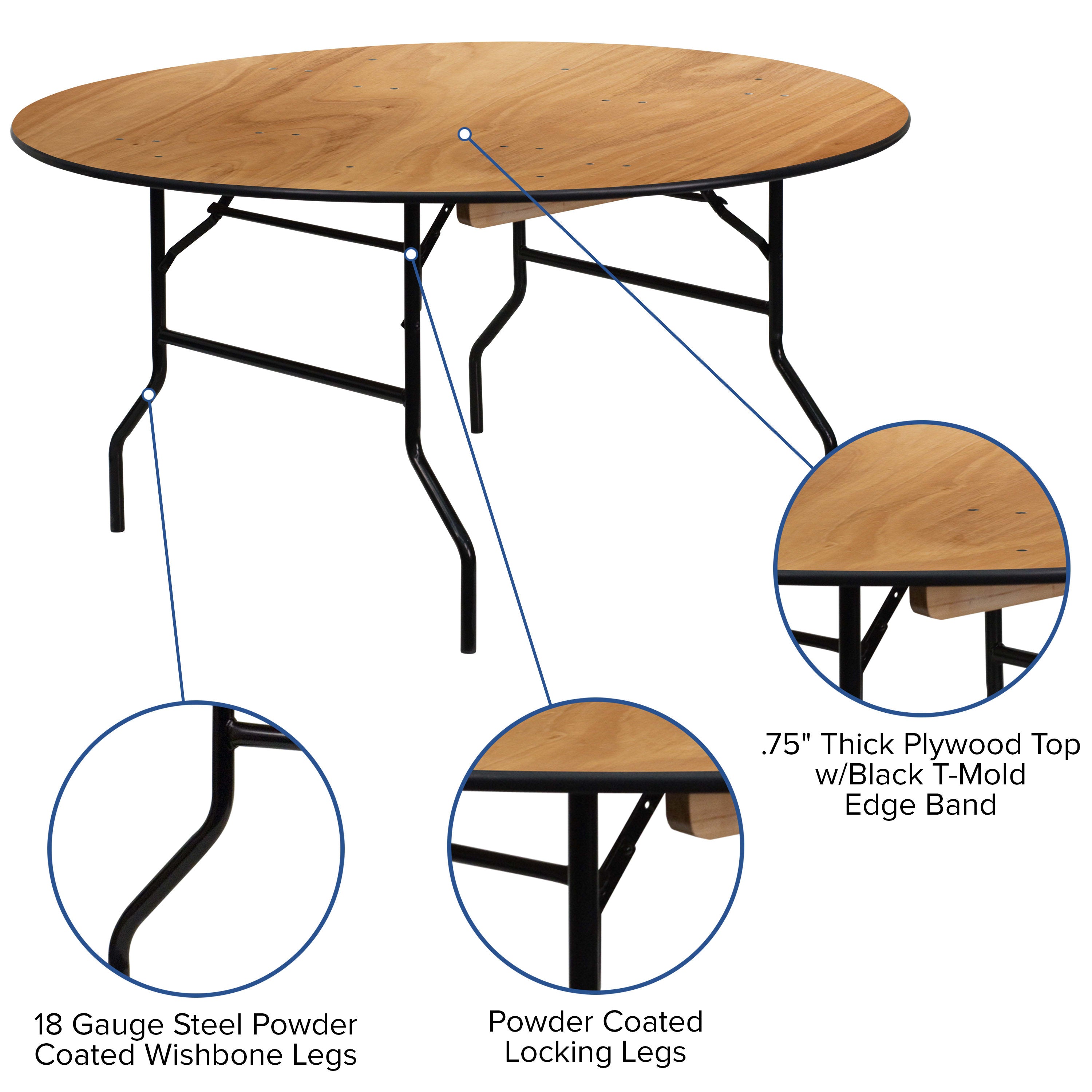 Wishbone folding table on sale legs