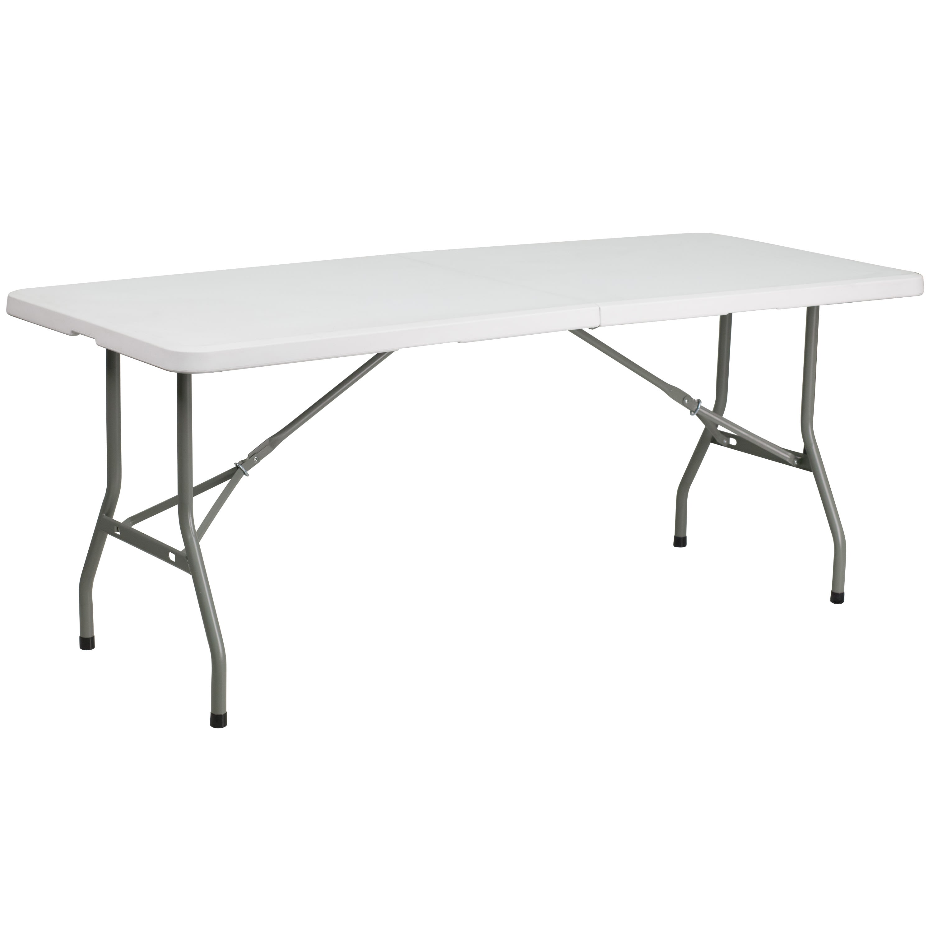 6 Foot Bi-Fold Plastic Folding Table, outlet Black