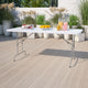 6-Foot Height Adjustable Granite White Plastic Folding Event Table