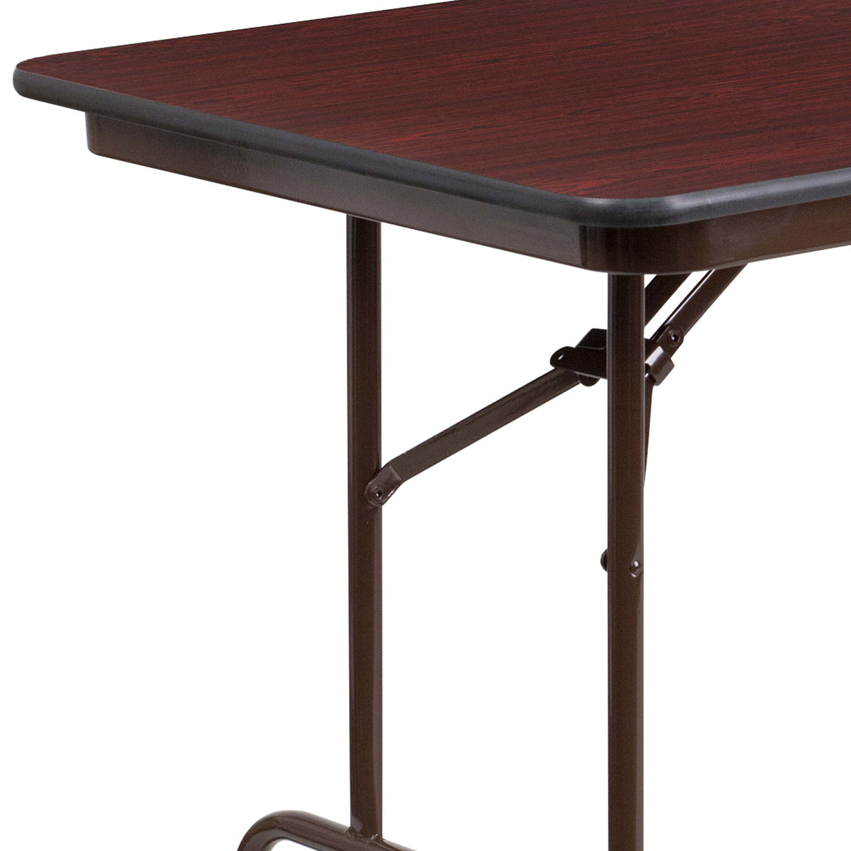 6-Foot High Pressure Mahogany Laminate Folding Banquet & Catering Table