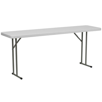 6-Foot Plastic Folding Training Table - View 1