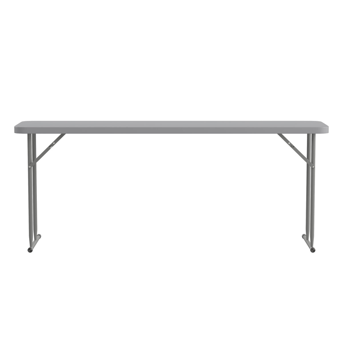 Gray |#| 6-Foot Inch Rectangle Gray Plastic Folding Training / Seminar Table