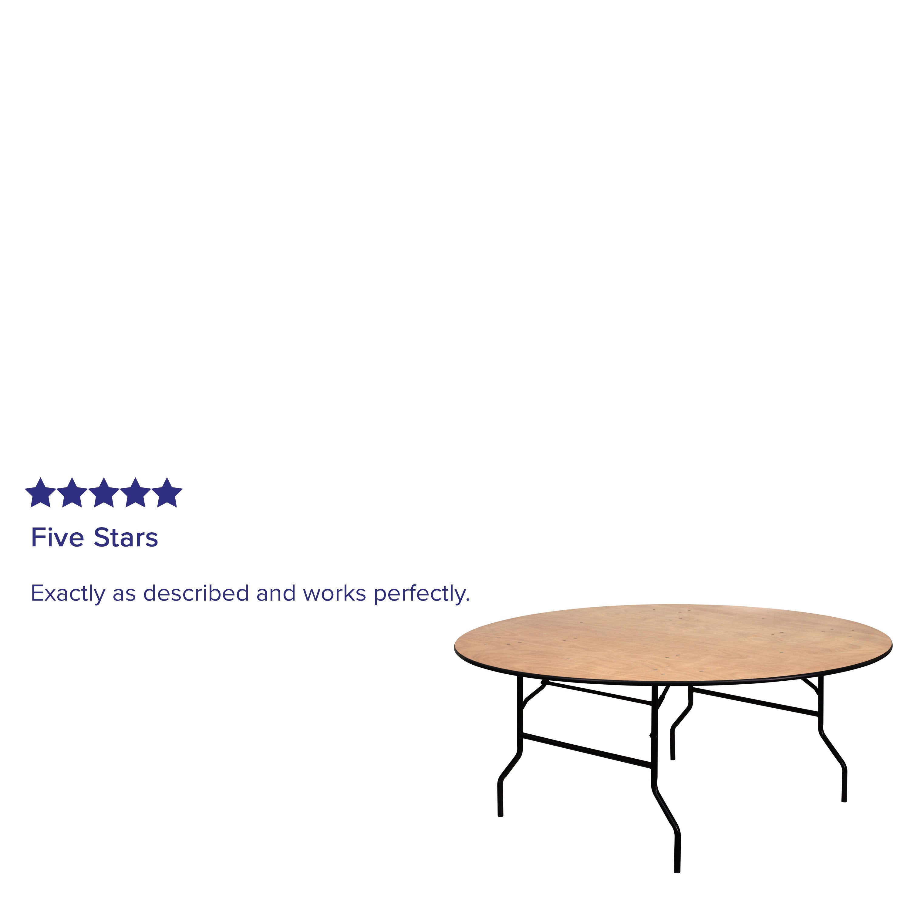 6 foot shop round folding table