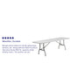 8-Foot Bi-Fold Granite White Plastic Banquet and Event Folding Table with Handle