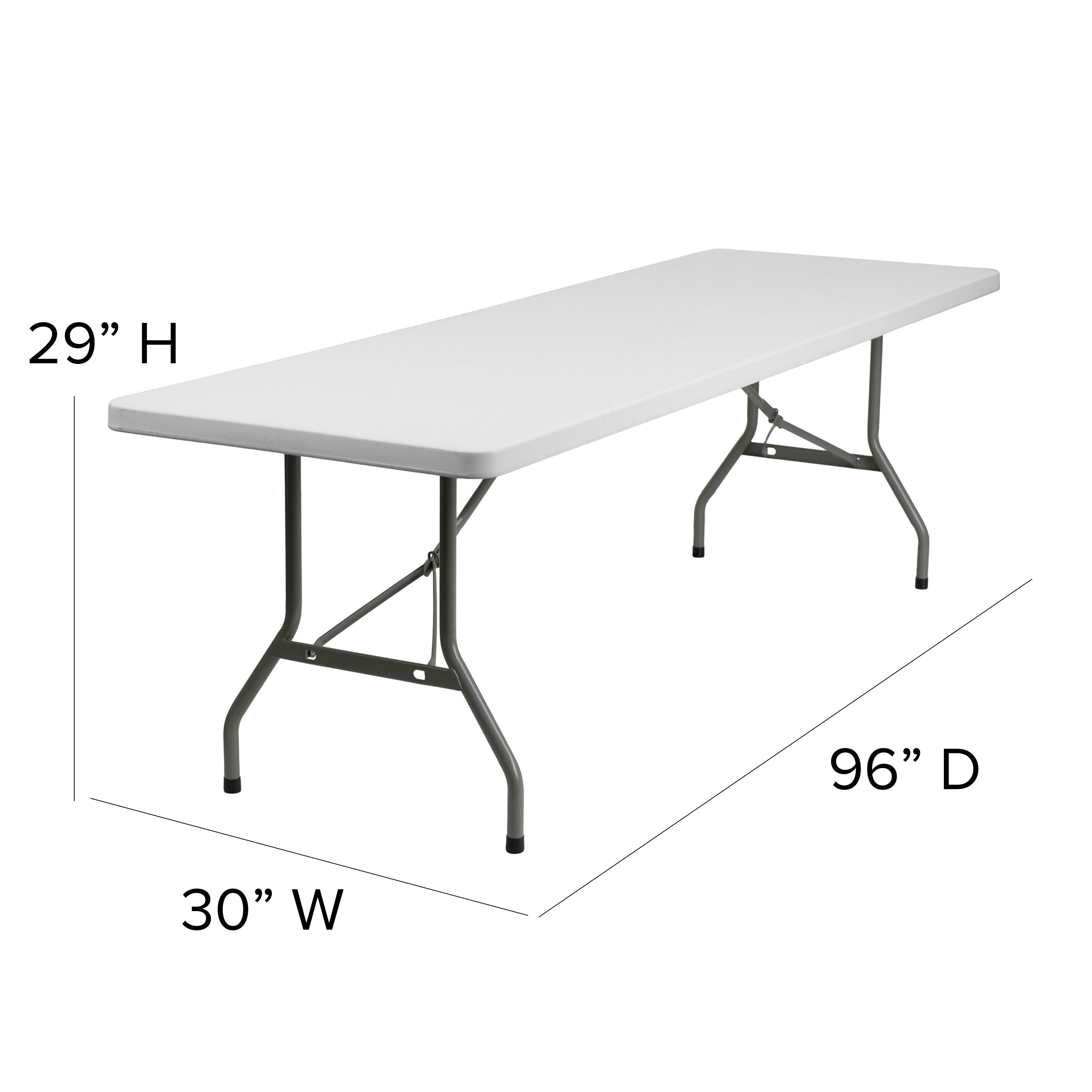 8 ft shop plastic table