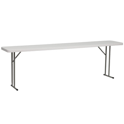 8-Foot Plastic Folding Training Table - View 1