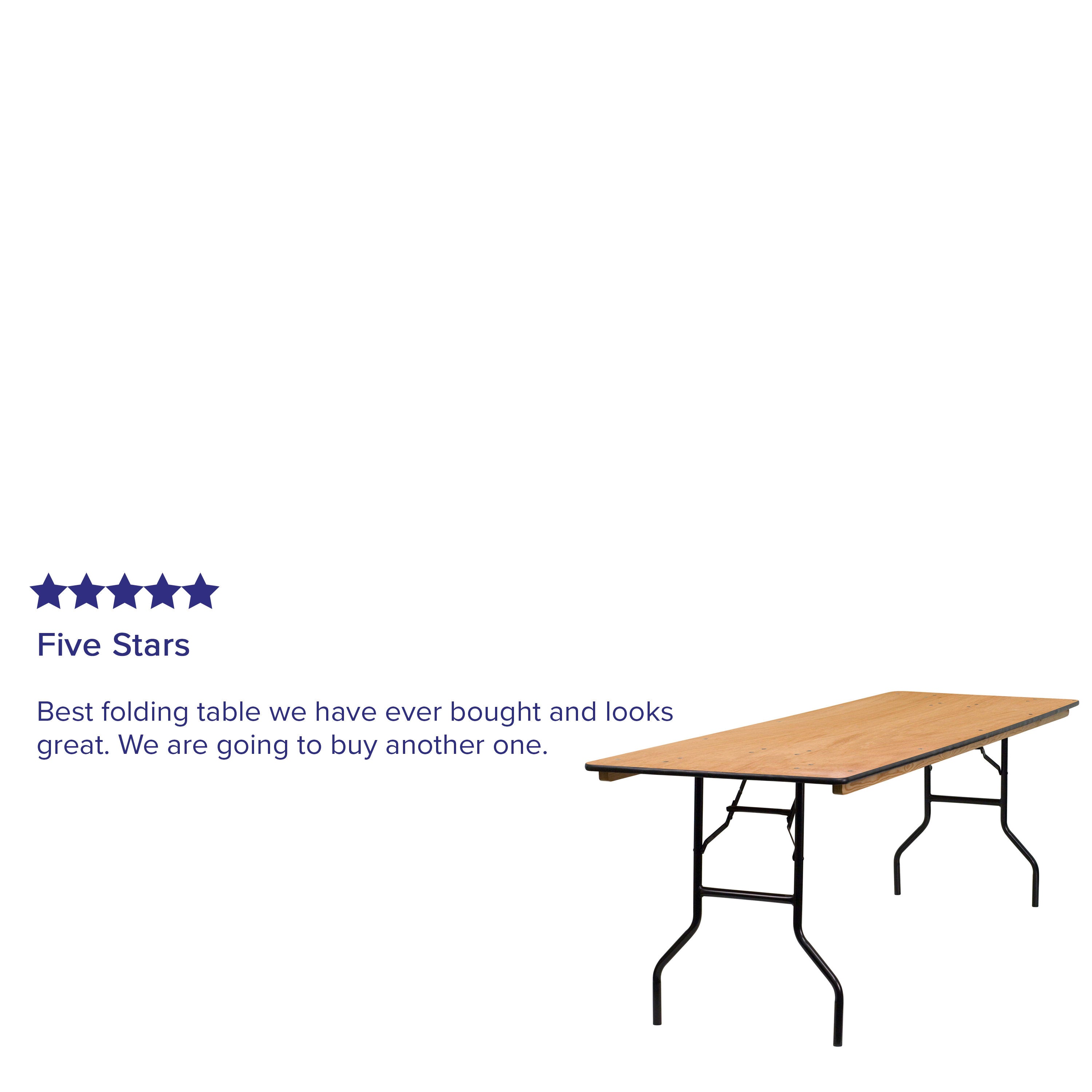 8 ft best sale wooden folding table