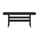 Black |#| Commercial Grade Indoor-Outdoor 72" Rectangle Adirondack Style Table in Black