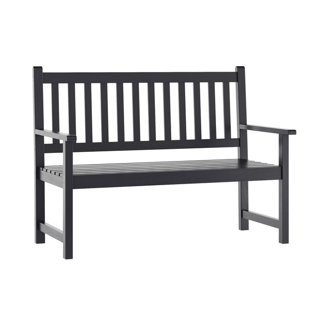 Adele Commercial Grade Indoor/Outdoor Patio Acacia Wood Bench, 2-Person Slatted Seat Loveseat for Park, Garden, Yard, Porch - View 1