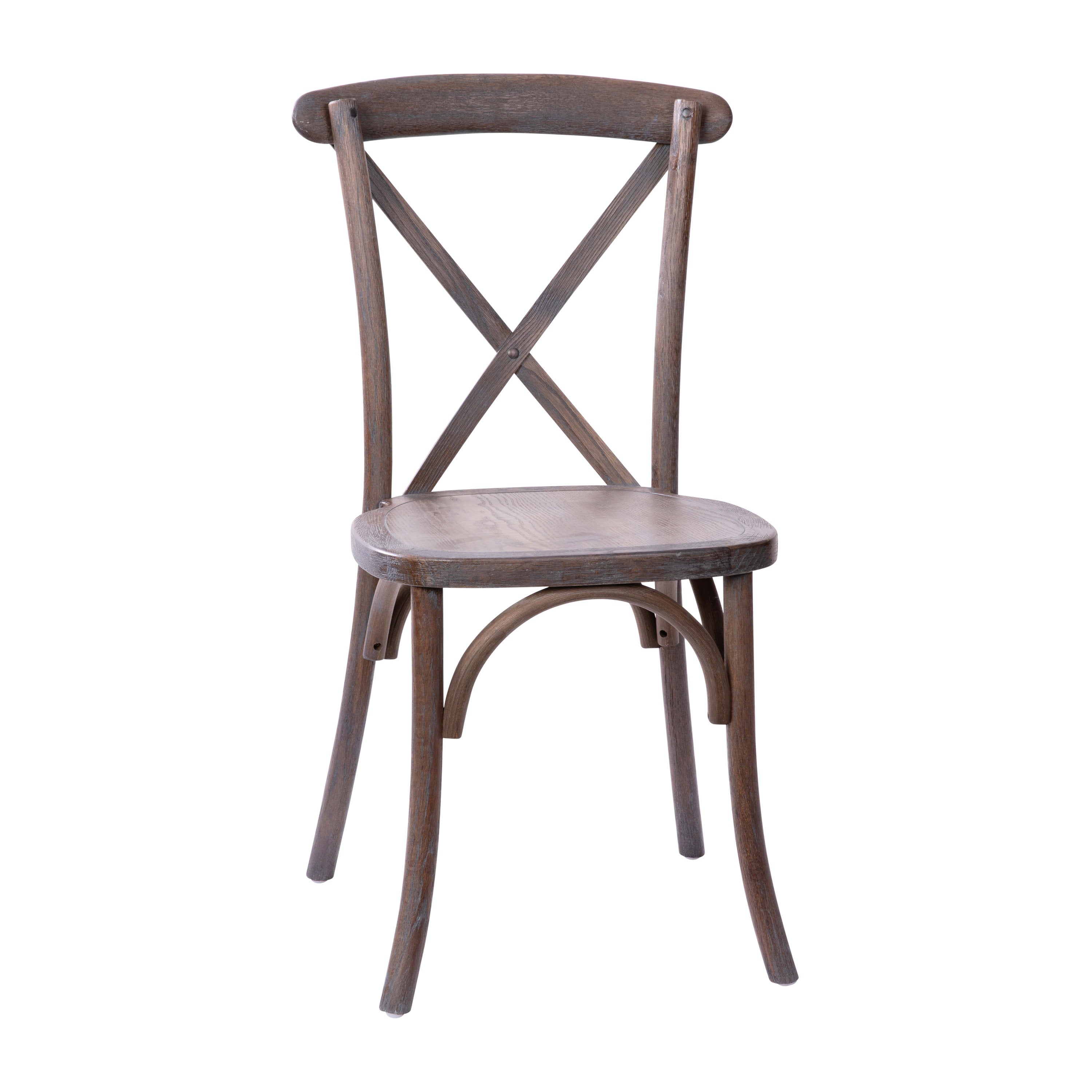 Cross back wood dining chair outlet