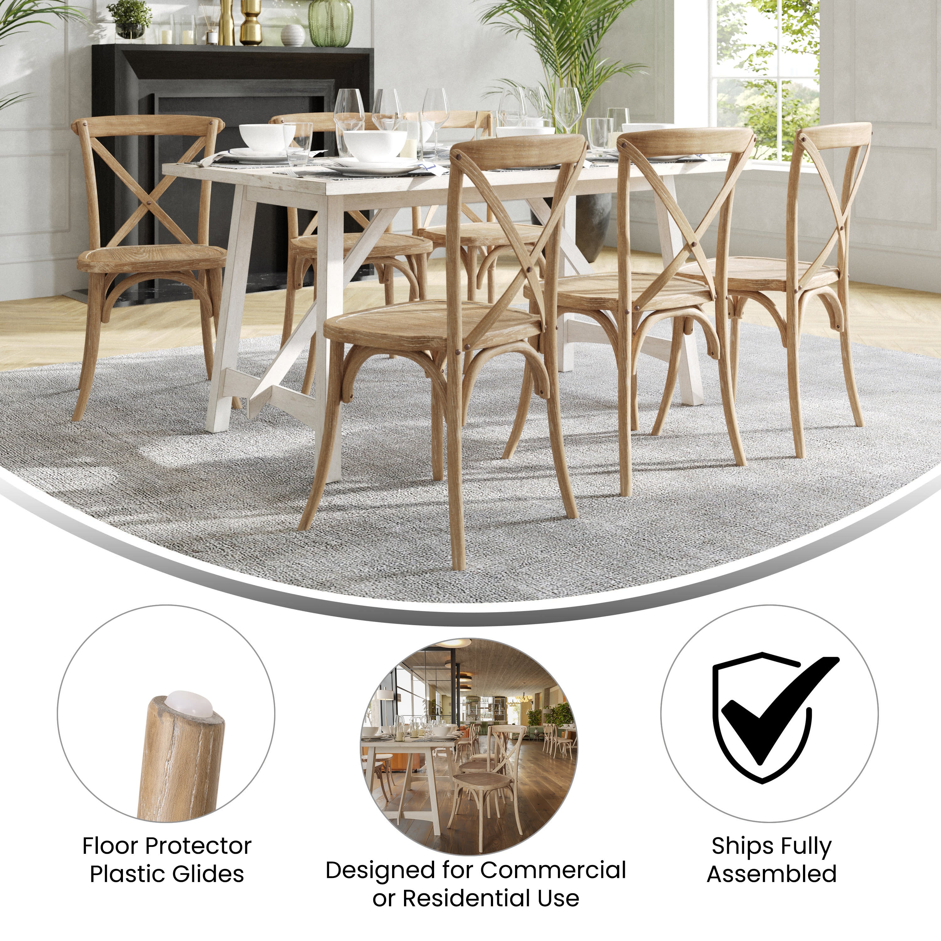 Early settler cross back chairs clearance