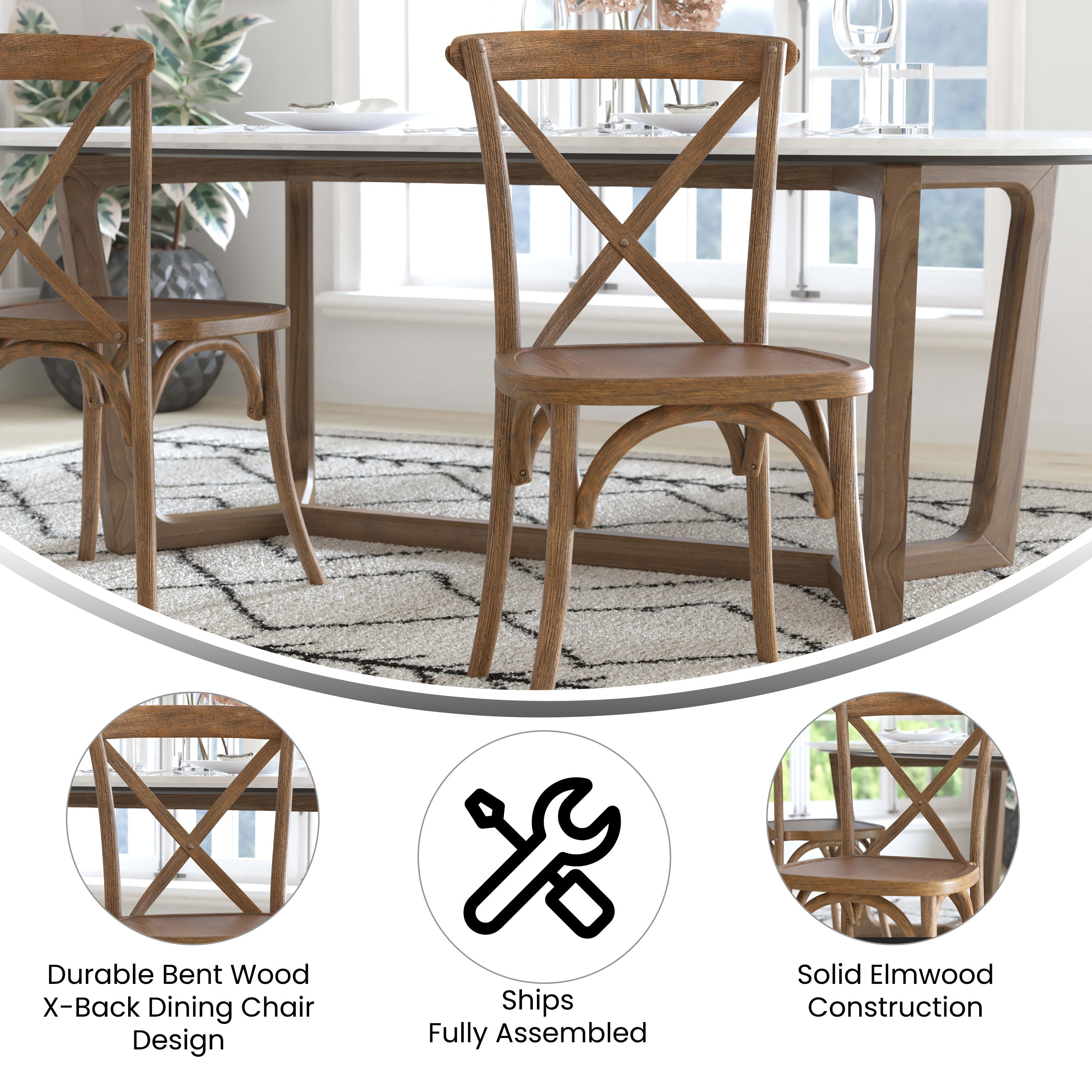Cristo cross back chair cheap