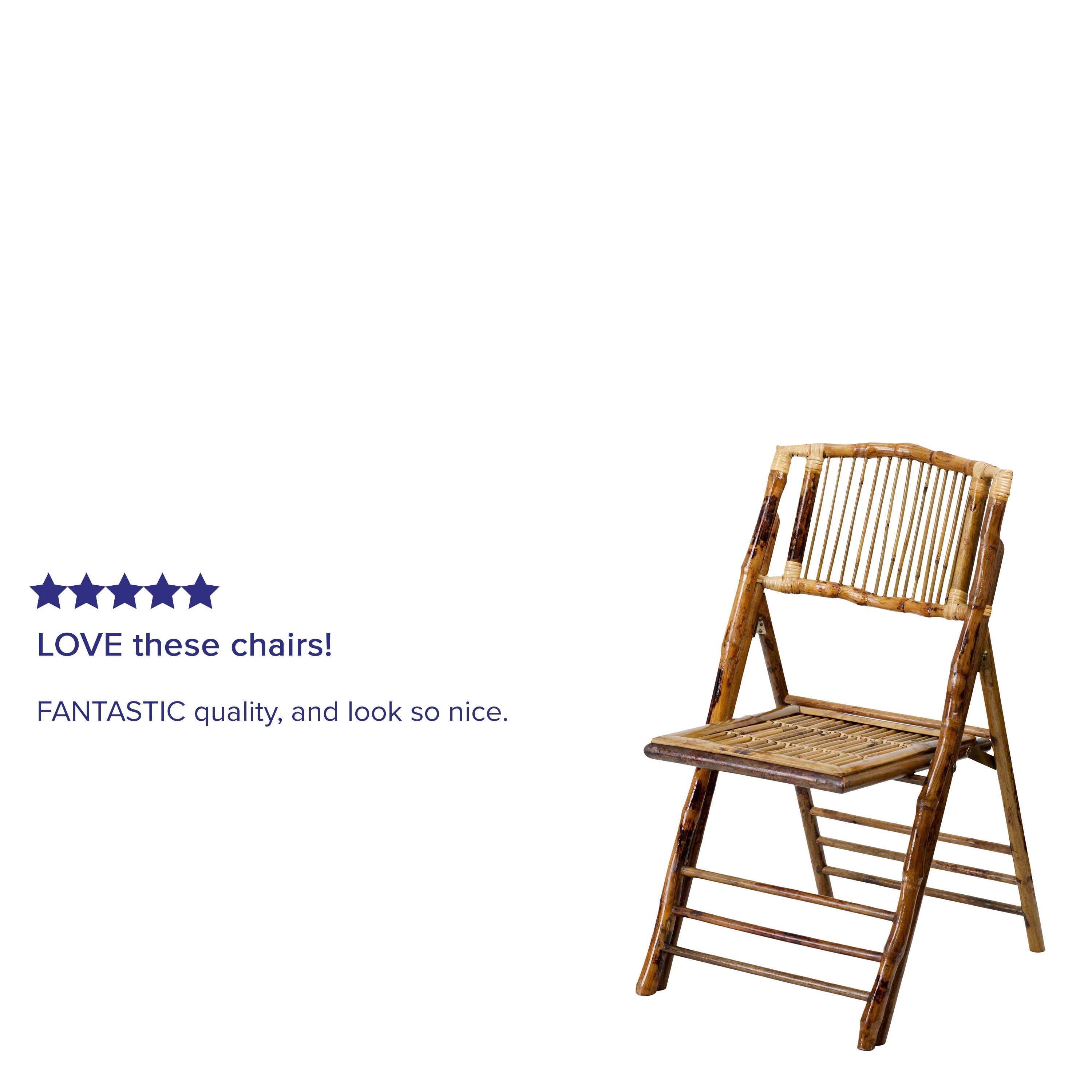 Bamboo Folding Chair X 62111 BAM CTC Event Furniture