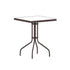 Barker 23.5'' Square Tempered Glass Metal Table