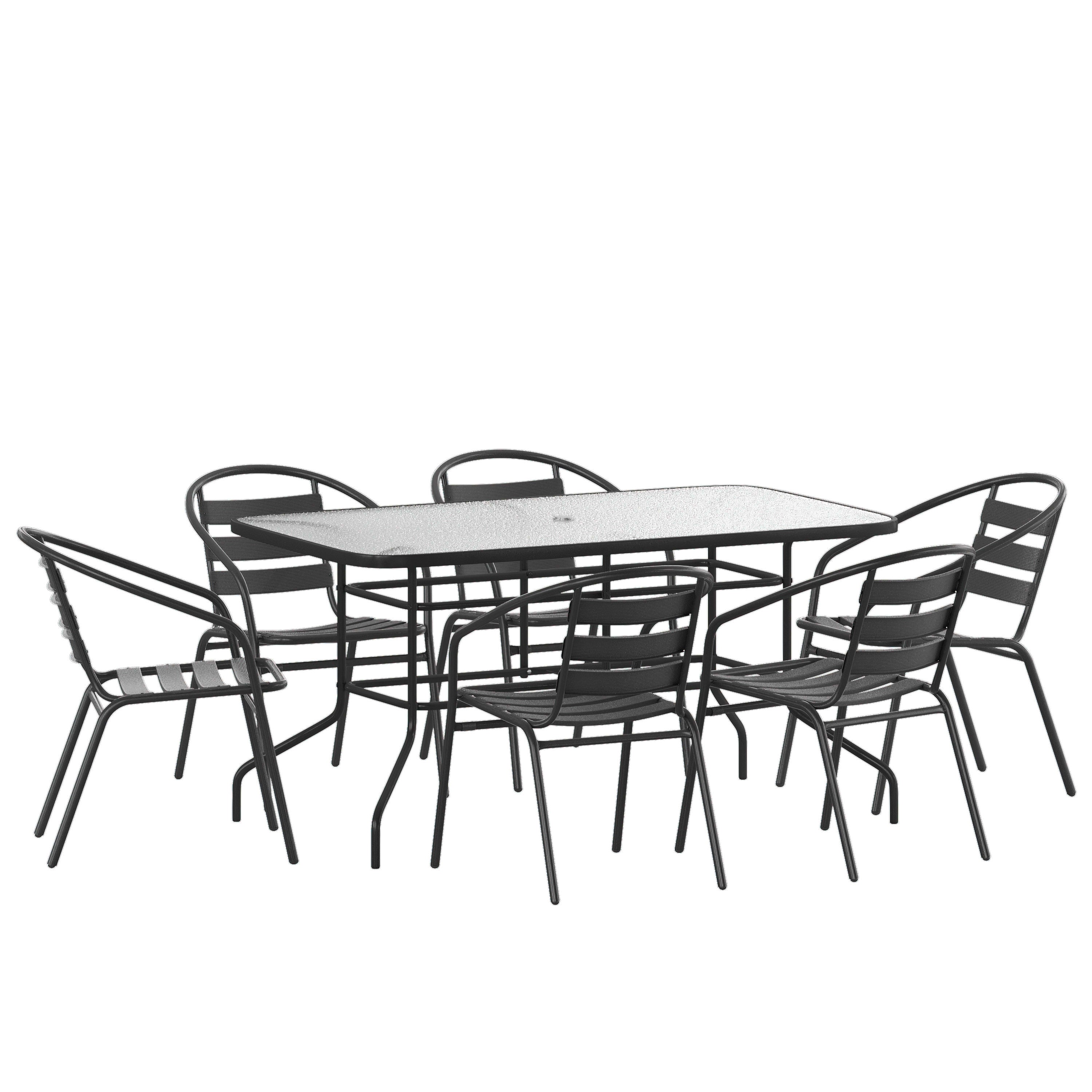 Glass patio 2025 set