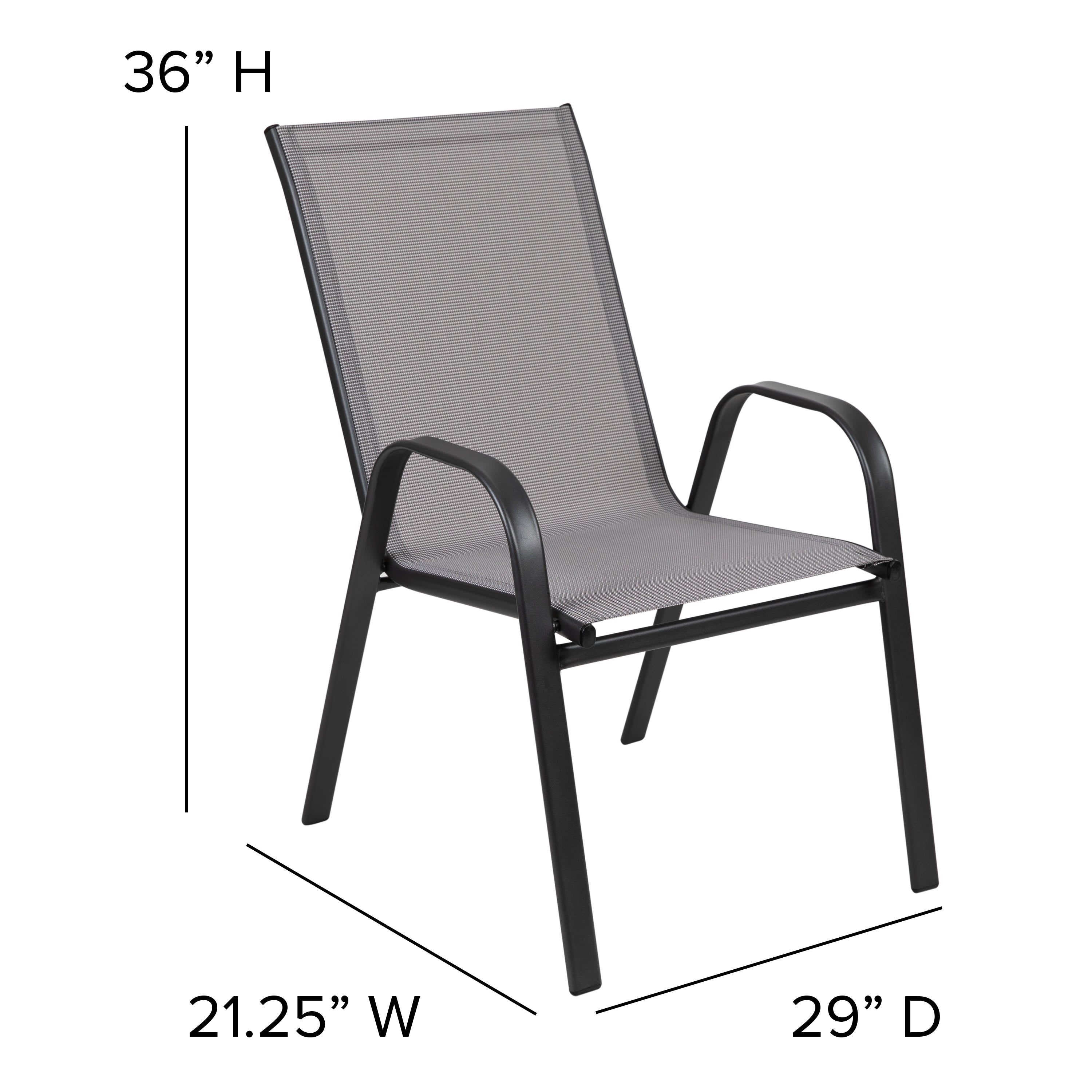 Stackable sling back chairs online