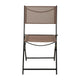 Brown |#| 2 Pack Commercial Outdoor Flex Comfort Folding Chair with Metal Frame in Brown
