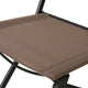Brown |#| 2 Pack Commercial Outdoor Flex Comfort Folding Chair with Metal Frame in Brown