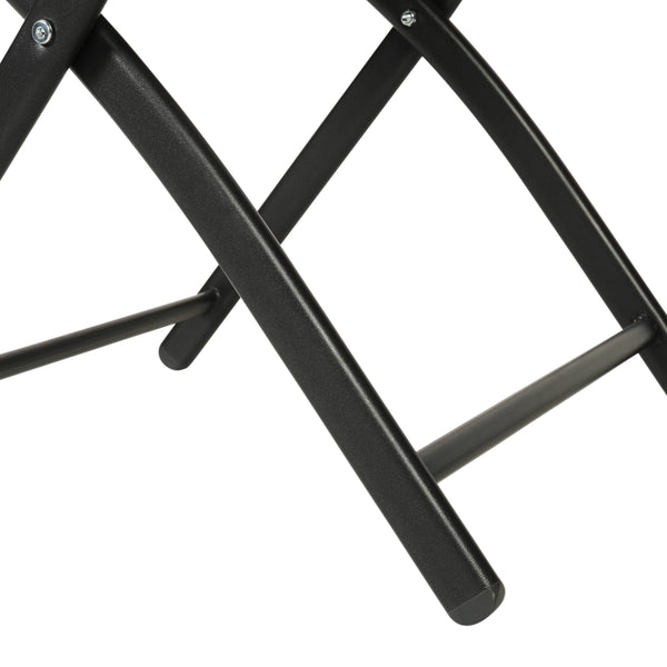 Brown |#| 2 Pack Commercial Outdoor Flex Comfort Folding Chair with Metal Frame in Brown