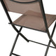 Brown |#| 2 Pack Commercial Outdoor Flex Comfort Folding Chair with Metal Frame in Brown